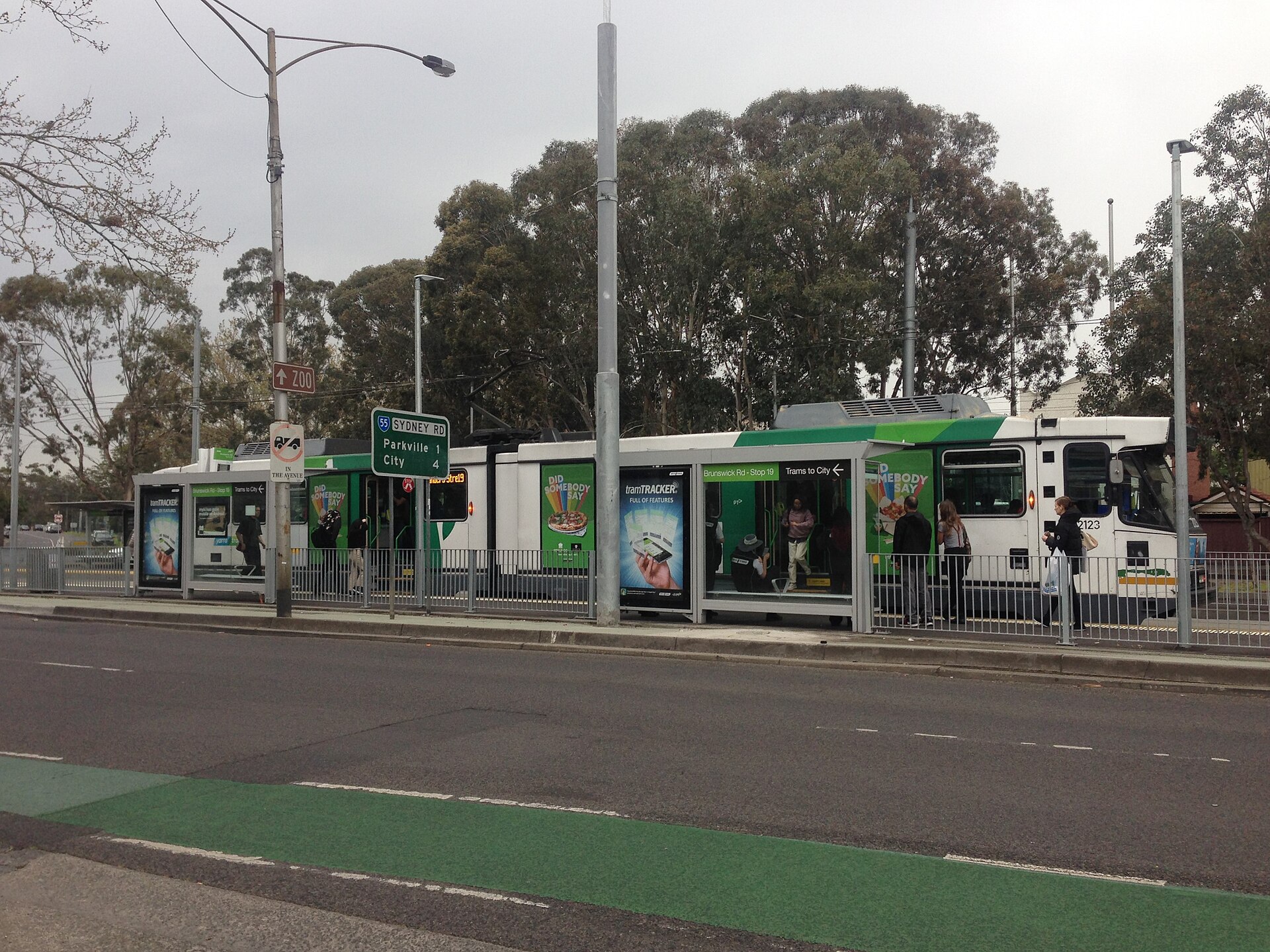 B2-class -2123 at Sydney Road Brunswick Road tram stop, Brunswick (49657013097)
